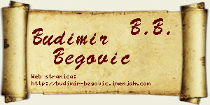 Budimir Begović vizit kartica